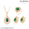 63881 Xuping Fashion 18k Jewelry, Hot Sale Bridal Wedding Jewelry Set With 18K Gold Plated